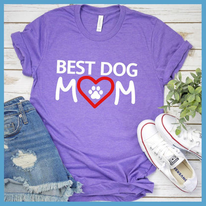 Best Dog Mom Colored Print T-Shirt