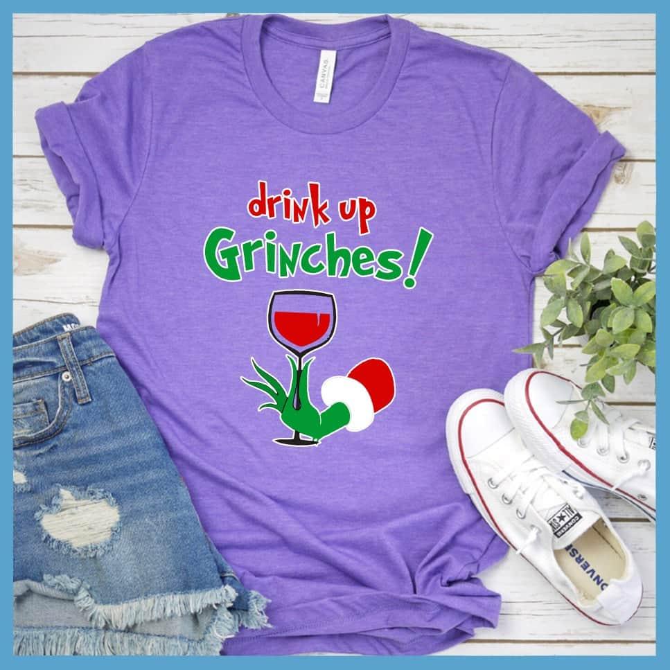 Drink Up Grinches Matching Christmas Family Colored Print T-Shirt - Brooke & Belle