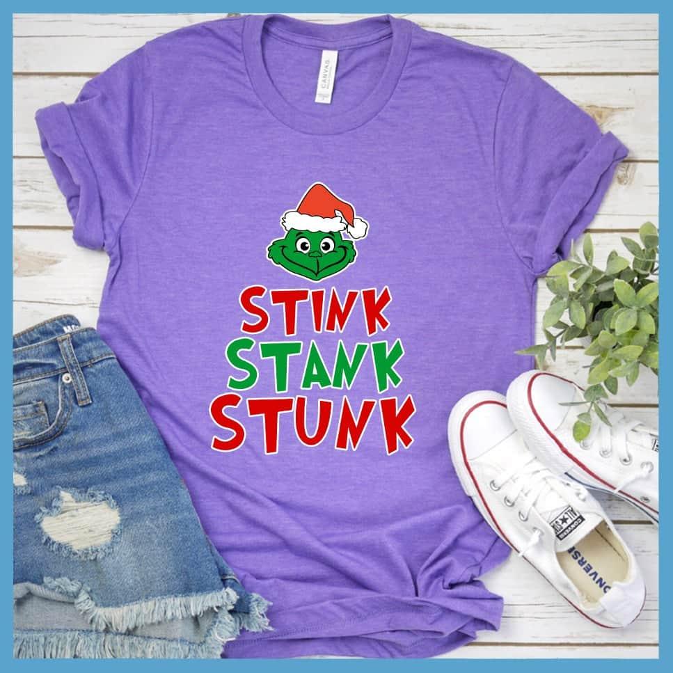 Stink Stank Stunk Matching Christmas Family Colored Print T-Shirt