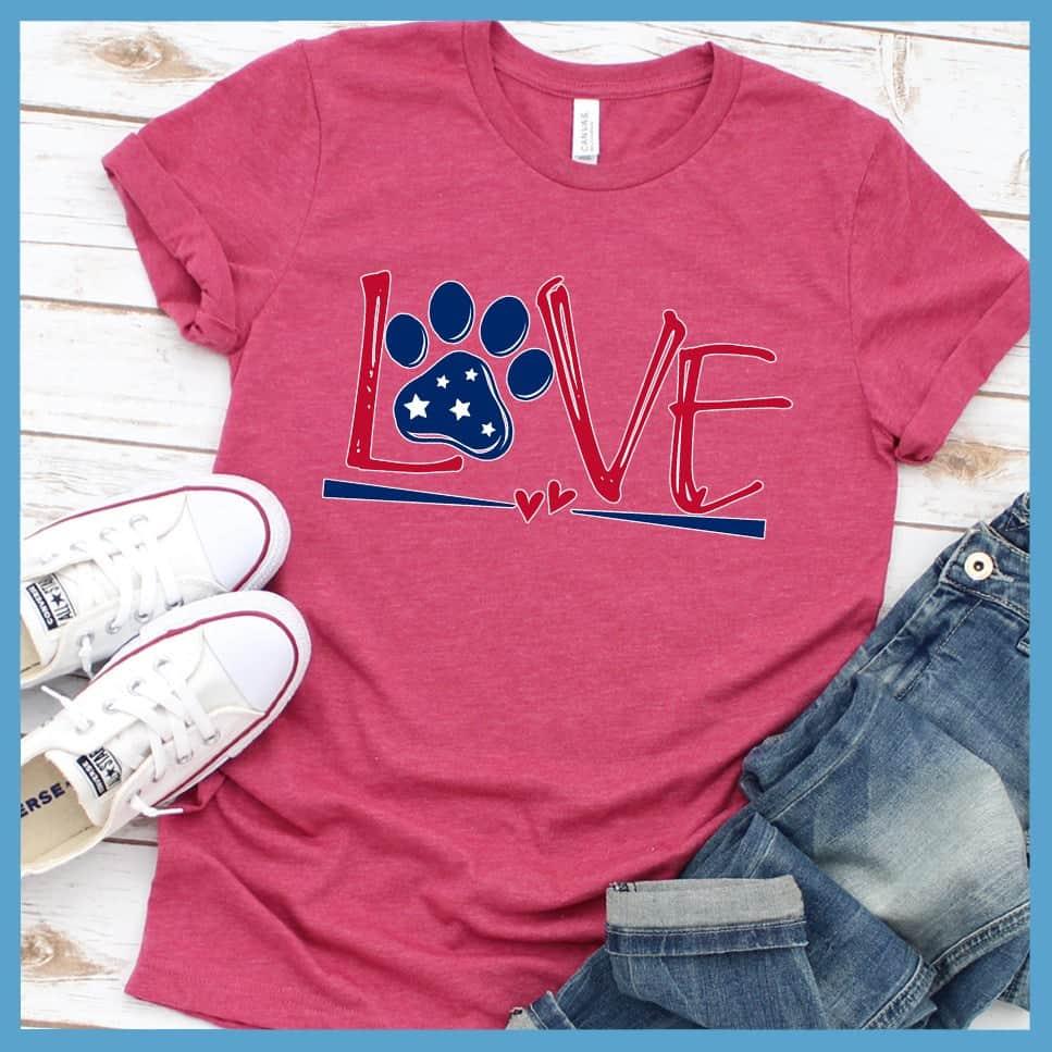 Dog Love Colored Print Version 2 T-Shirt