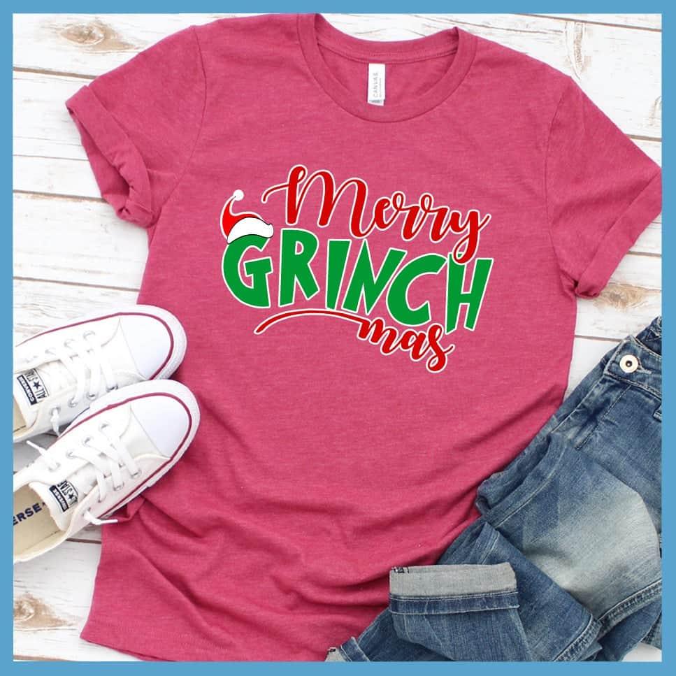 Merry Grinchmas Matching Christmas Family Colored Print T-Shirt