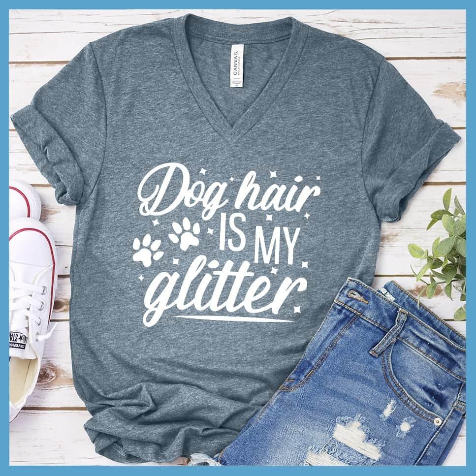 Dog Hair Is My Glitter V-neck - Brooke & Belle