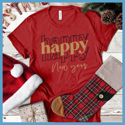 Happy New Year Colored Print T-Shirt - Brooke & Belle