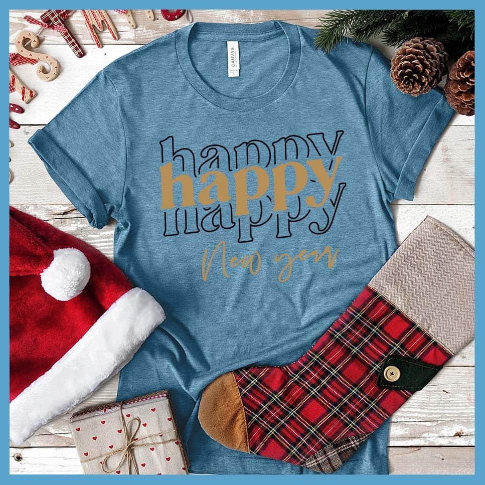 Happy New Year Colored Print T-Shirt - Brooke & Belle