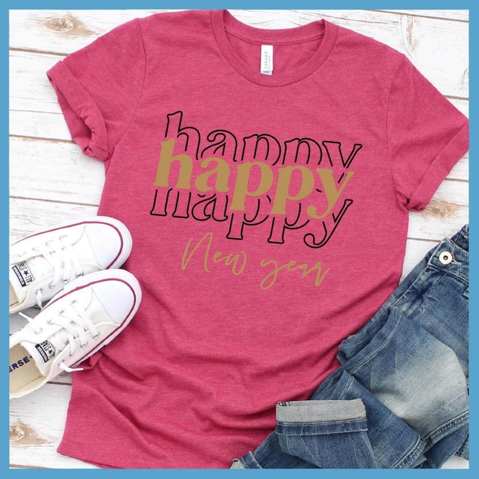 Happy New Year Colored Print T-Shirt - Brooke & Belle