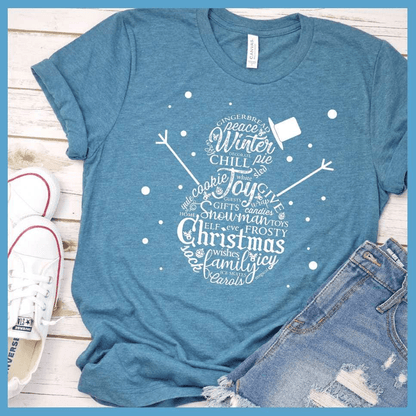 Snowman Christmas Collage T-Shirt