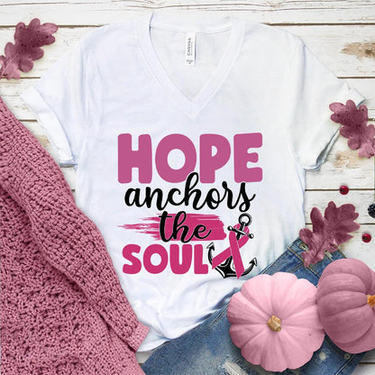 Hope Anchors The Soul Colored Edition V-Neck - Brooke & Belle