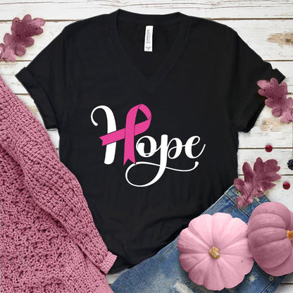 Hope Ribbon Colored Edition V-Neck - Brooke & Belle