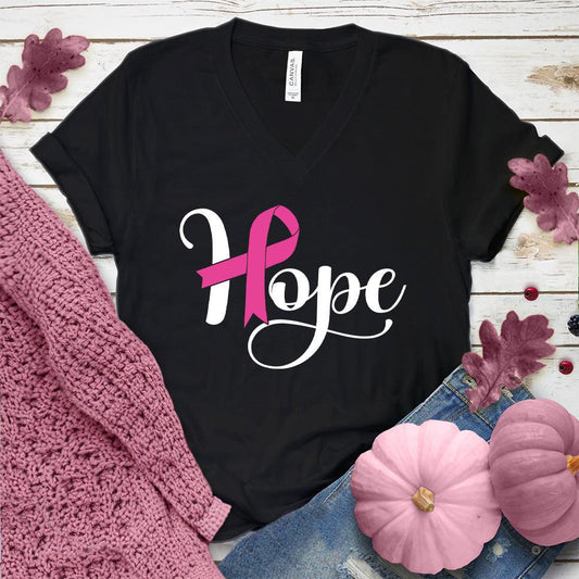 Hope Ribbon Colored Edition V-Neck - Brooke & Belle