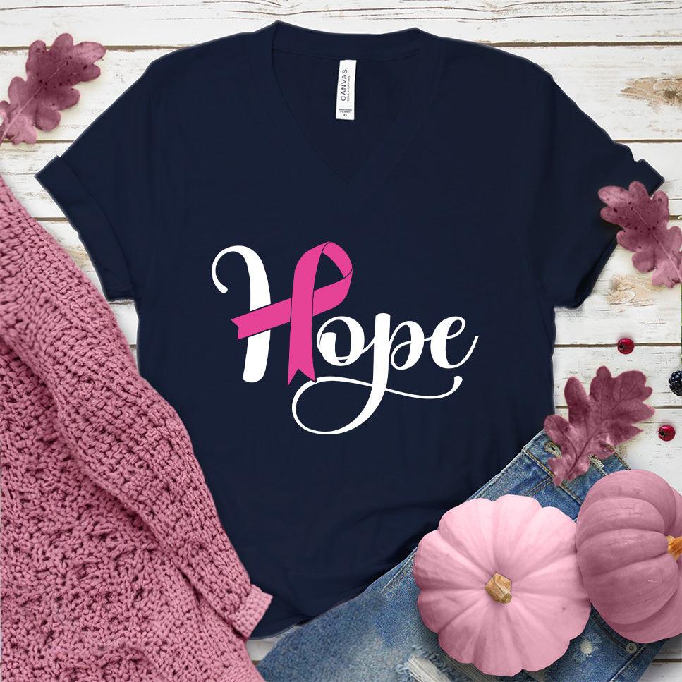 Hope Ribbon Colored Edition V-Neck - Brooke & Belle