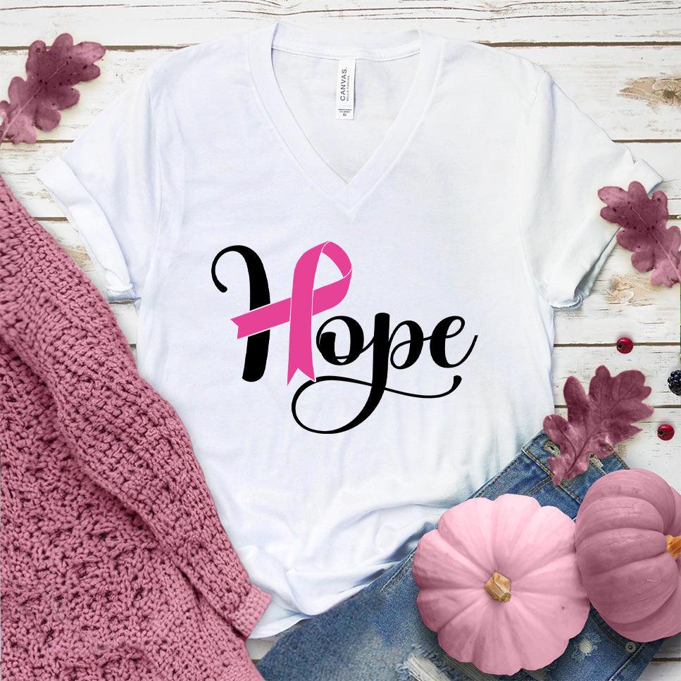 Hope Ribbon Colored Edition V-Neck - Brooke & Belle