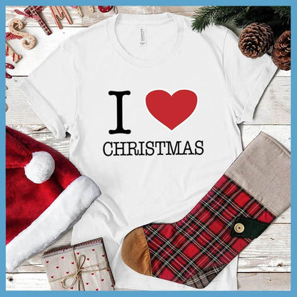 I Heart Christmas Colored Print T-Shirt