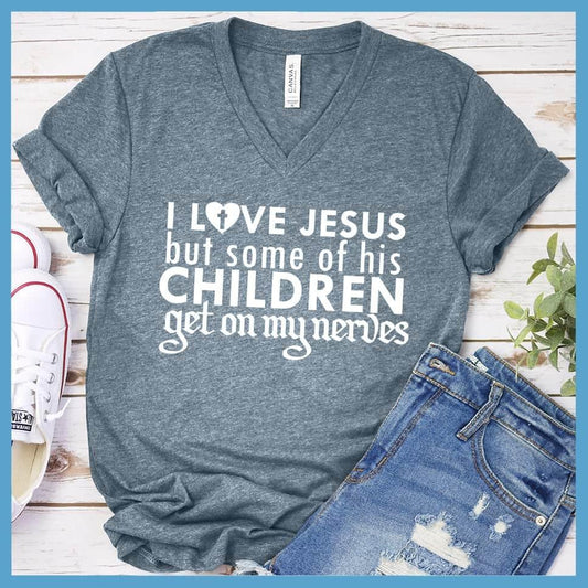 I Love Jesus But Some Of His Children V-Neck - Brooke & Belle