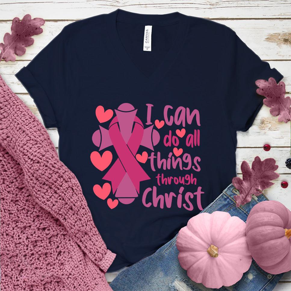 I Can Do All Things Through Christ Version 2 Colored Edition V-Neck - Brooke & Belle