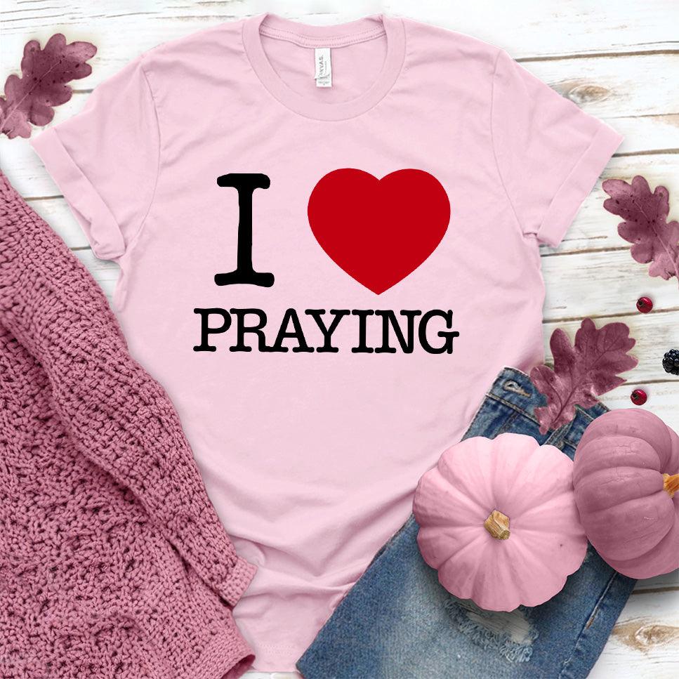 I Heart Praying Colored T-Shirt Pink Edition - Brooke & Belle