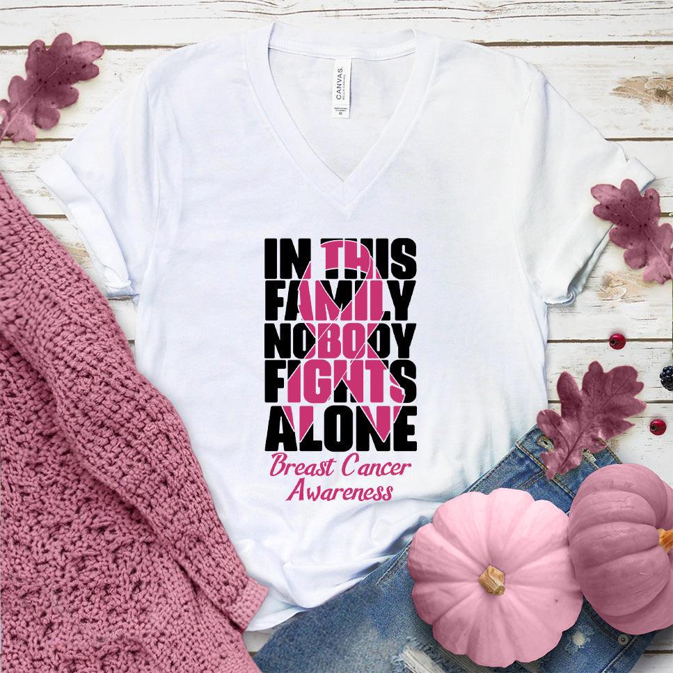 In This Family Nobody Fights Alone Colored Edition V-Neck - Brooke & Belle