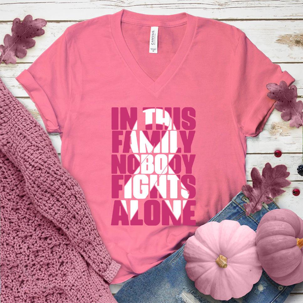 In This Family Nobody Fights Alone Version 2 Colored Edition V-Neck - Brooke & Belle