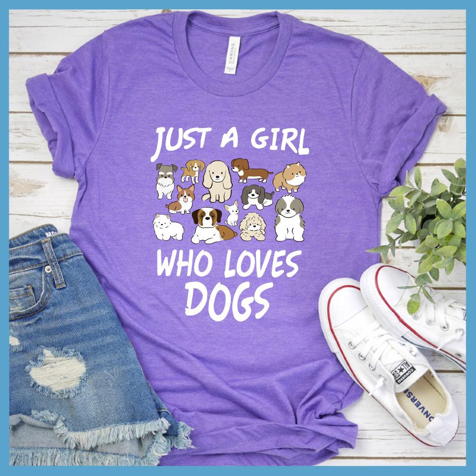 Just A Girl Who Loves Dogs Colored Print T-Shirt - Brooke & Belle