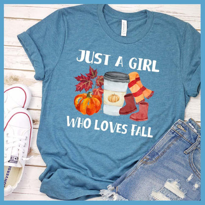 Just A Girl Who Loves Fall Colored T-Shirt
