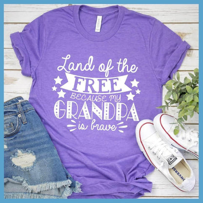 Land Of The Free Because My Grandpa is Brave T-Shirt