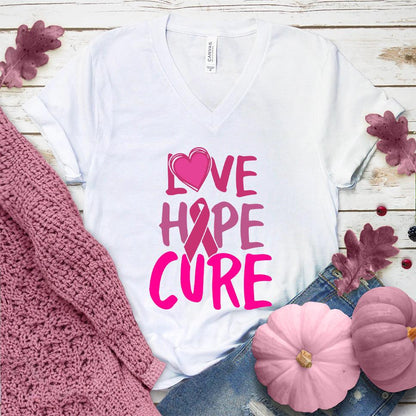 Love Hope Cure Colored Edition V-Neck - Brooke & Belle