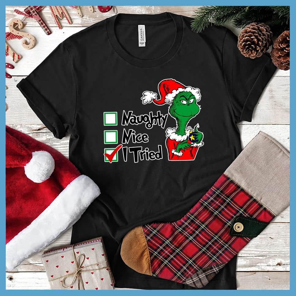 I Tried Matching Christmas Family Colored Print T-Shirt - Brooke & Belle