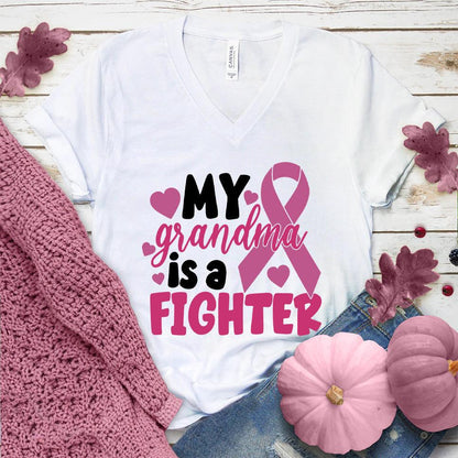 My Grandma Is A Fighter Colored Edition V-Neck - Brooke & Belle