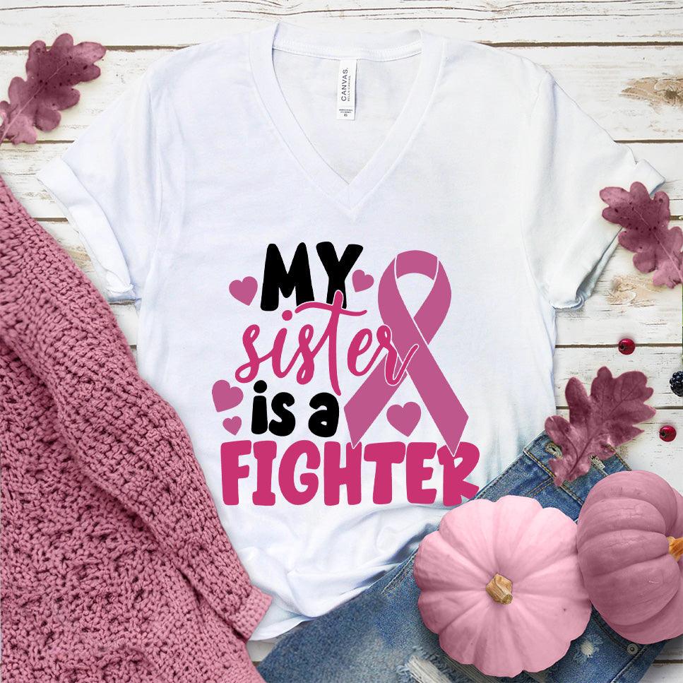My Sister Is A Fighter Colored Edition V-Neck - Brooke & Belle