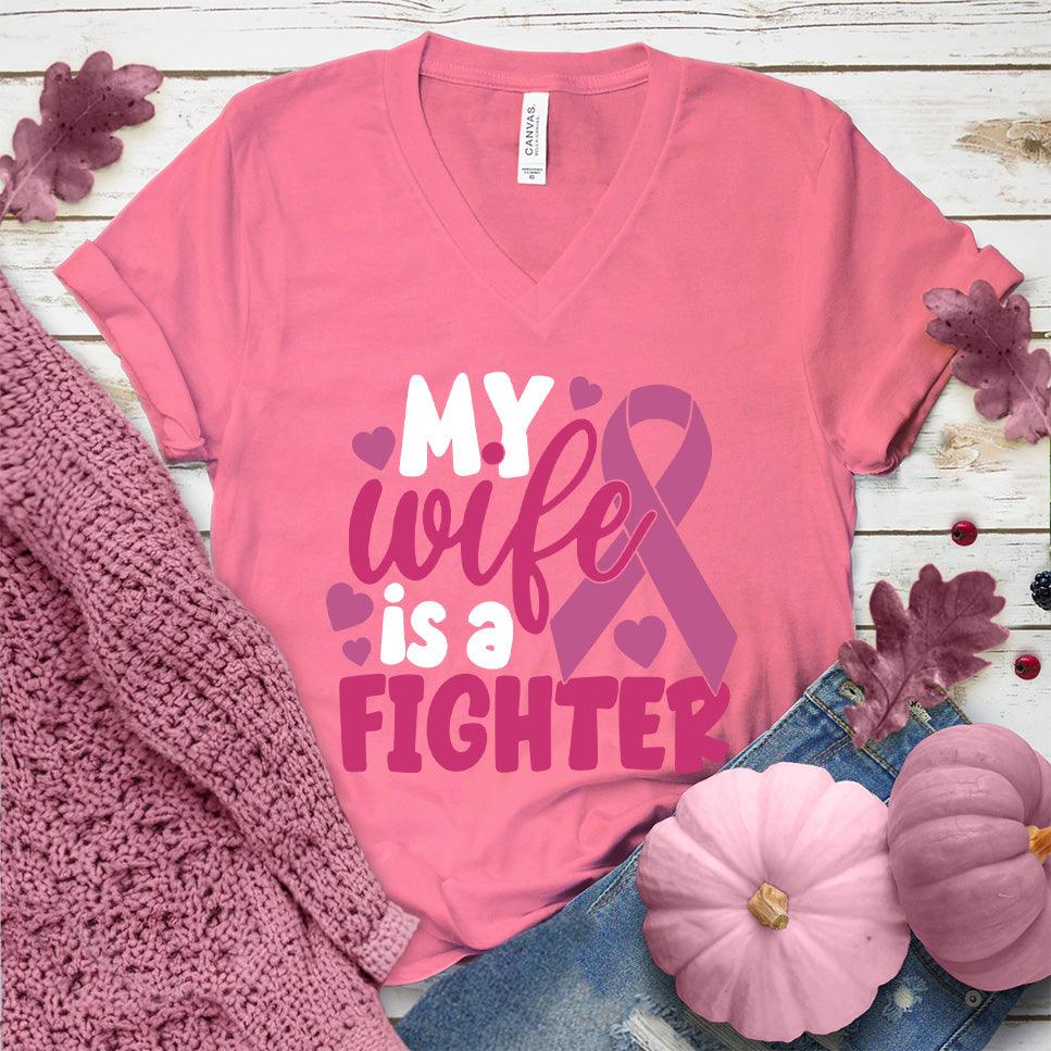 My Wife Is A Fighter Colored Edition V-Neck - Brooke & Belle