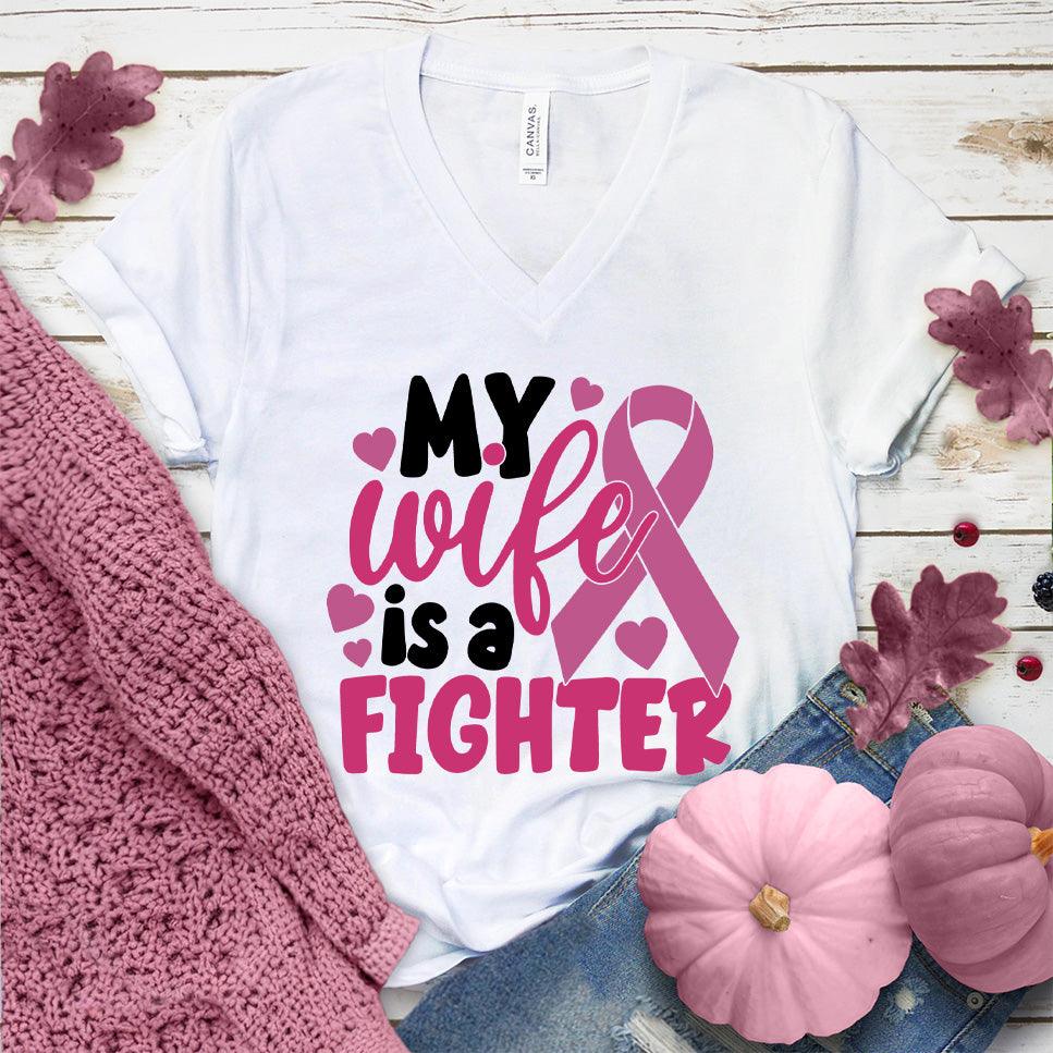 My Wife Is A Fighter Colored Edition V-Neck - Brooke & Belle
