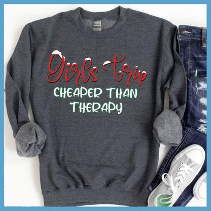 Girls Trip Colored Print Christmas Version 4 Sweatshirt Nickel - Festive Girls Trip themed Christmas sweatshirt with playful print perfect for holiday outings and reunions