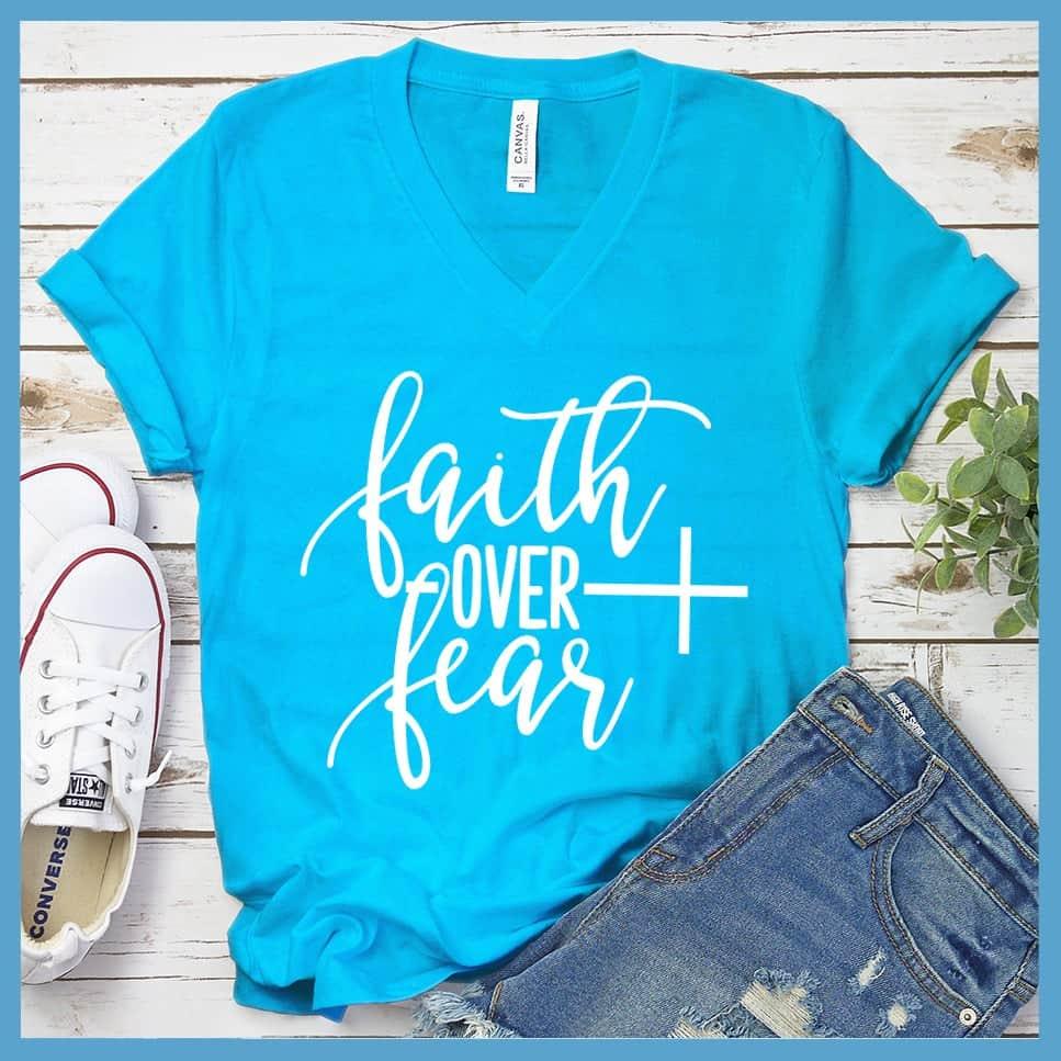 Faith Over Fear V-neck - Brooke & Belle