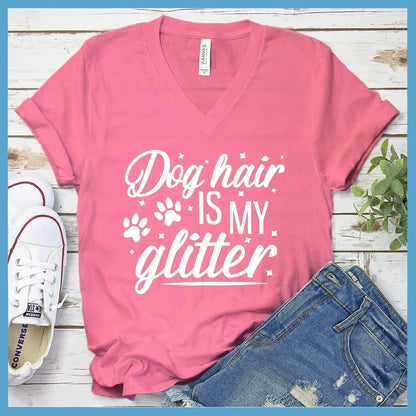 Dog Hair Is My Glitter V-neck - Brooke & Belle