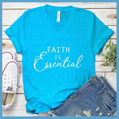 Faith Is Essential V-Neck - Brooke & Belle