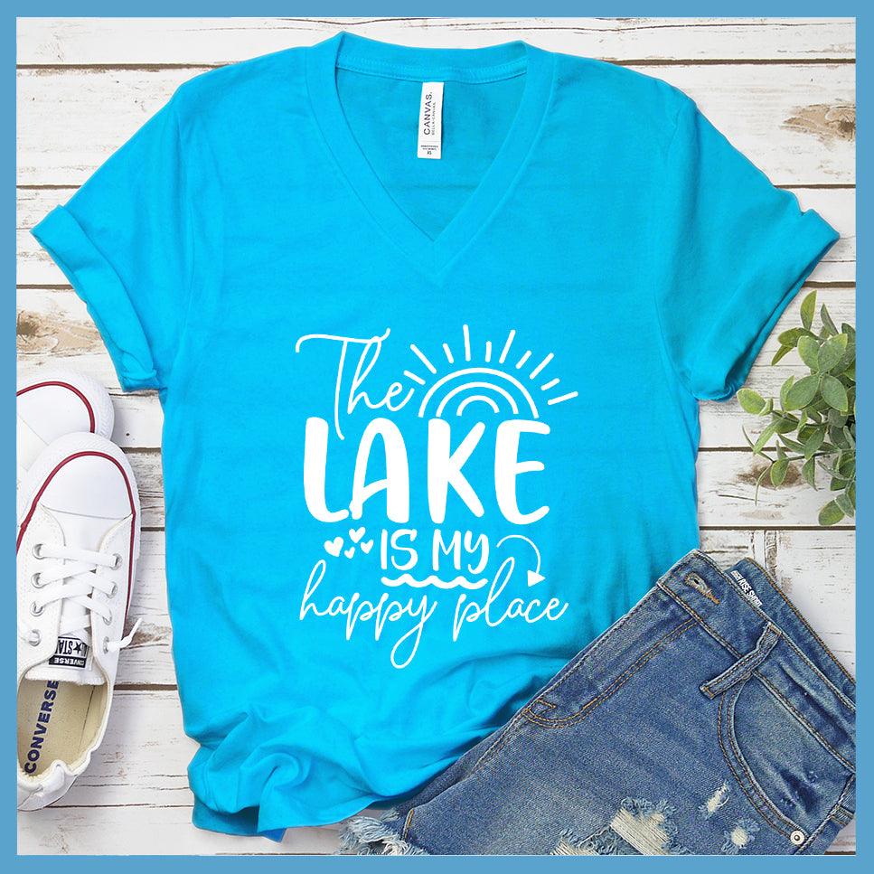 The Lake Is My Happy Place Version 4 V-neck - Brooke & Belle