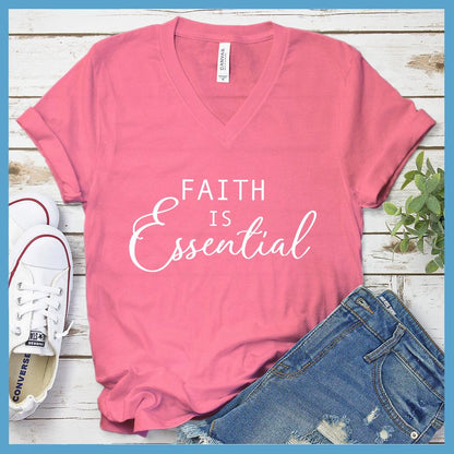 Faith Is Essential V-Neck - Brooke & Belle