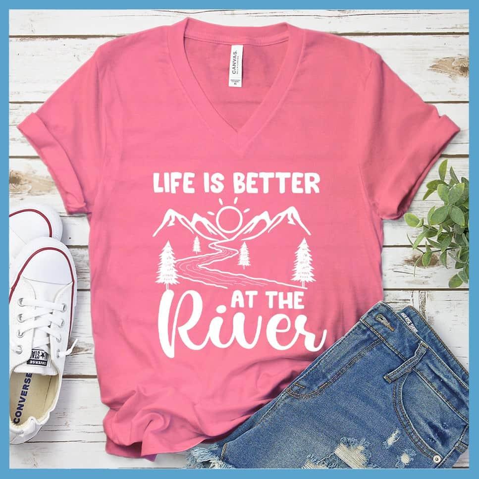 Life Is Better At The River V-neck - Brooke & Belle