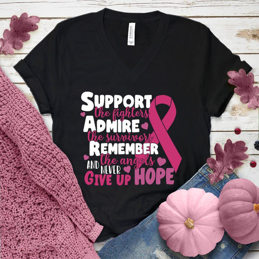 Never Give Up Hope Colored Edition V-Neck - Brooke & Belle