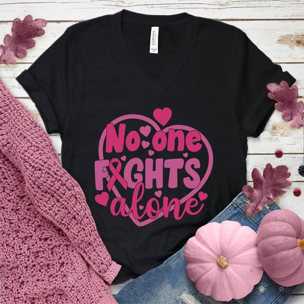 No One Fights Alone Colored Edition V-Neck - Brooke & Belle