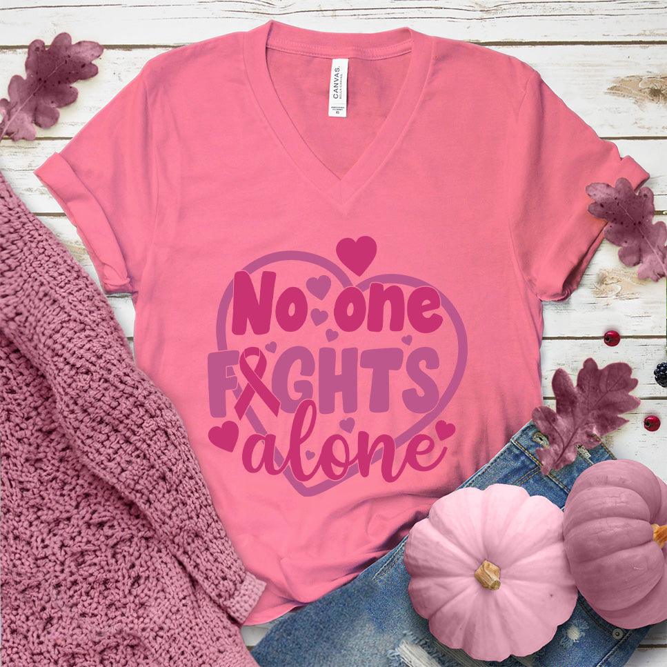 No One Fights Alone Colored Edition V-Neck - Brooke & Belle