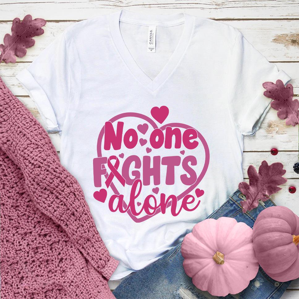 No One Fights Alone Colored Edition V-Neck - Brooke & Belle