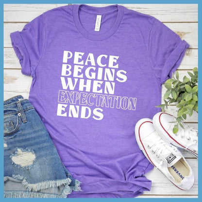 Peace Begins When Expectation Ends T-Shirt
