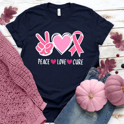 Peace Love Cure Version 2 Colored Edition T-Shirt - Brooke & Belle