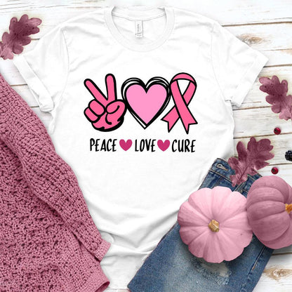 Peace Love Cure Version 2 Colored Edition T-Shirt - Brooke & Belle