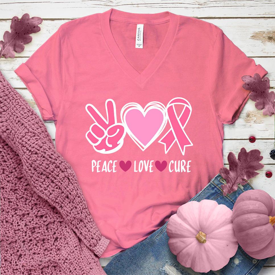 Peace Love Cure Version 2 Colored Edition V-Neck - Brooke & Belle