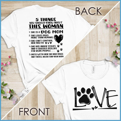 Dog Love, Proud Dog Mom Version 2 T-Shirt