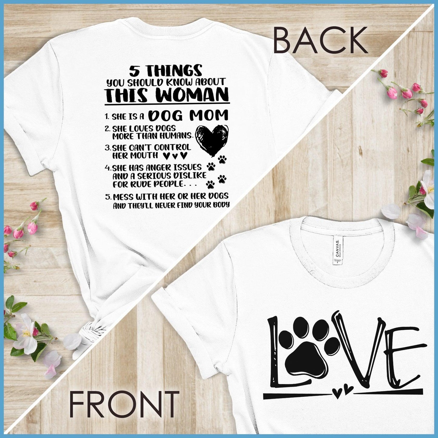Dog Love, Proud Dog Mom Version 2 T-Shirt - Brooke & Belle