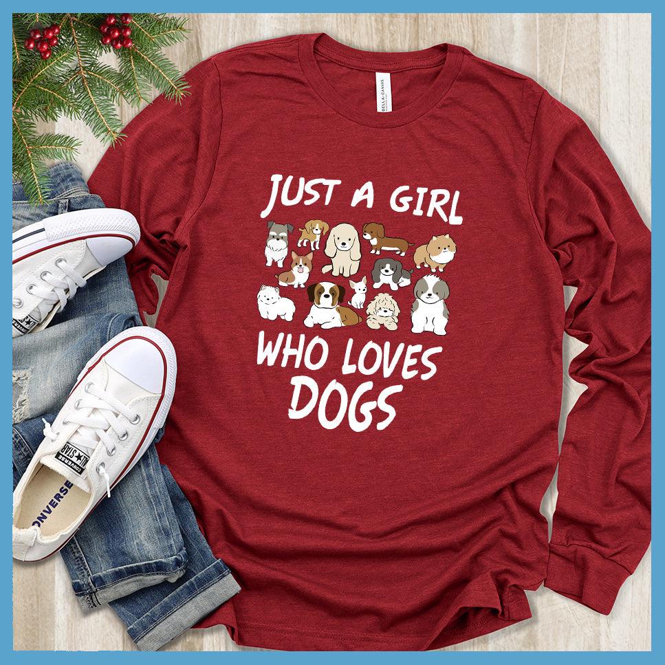Just A Girl Who Loves Dogs Colored Print Long Sleeves - Brooke & Belle