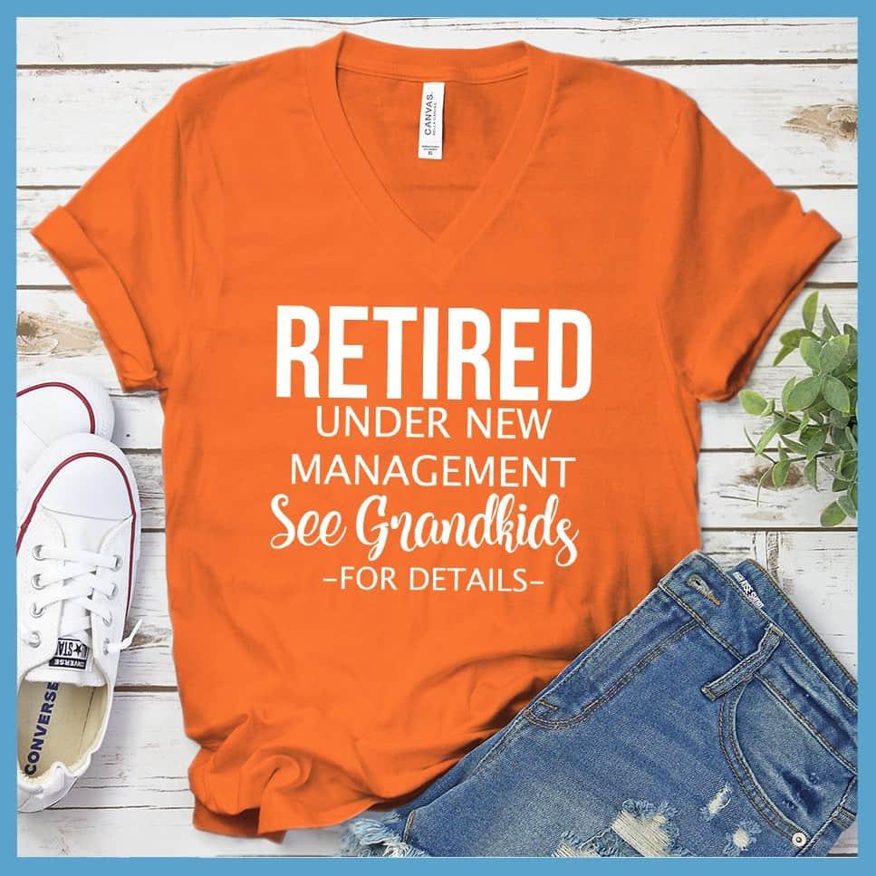 Retired Under New Management Version 2 V-Neck - Brooke & Belle