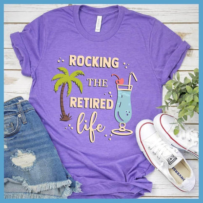 Rocking The Retired Life Colored Print T-Shirt